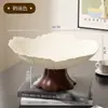 Nova Fruteira de Pé Alto da Temu para Uso Doméstico, Prato de Petiscos para Sala de Estar, Fruteira em Formato de Pétala, Prato para Frutas Secas e Doces de Mesa de Centro