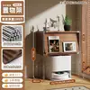 Armário expositor de armazenamento estilo japonês, prateleira expositora de figuras, estante de livros, armário de armazenamento de piso montado na parede, rack de armazenamento de armário baixo para sala de estar