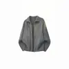 Cárdigan de punto con cremallera de alta gama retro, suéter con solapa para hombre y mujer, otoño invierno, nueva marca de moda, para pareja, suéter casual holgado de punto