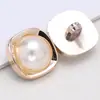 Botões Plásticos Galvanizados Atacado para Casacos de Pelúcia e Camisas Femininas, Botões Pequenos de Aroma Redondos Diamante Pérola de Alta Qualidade