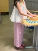 Pantalones para Niñas Hua Yu Xun 2026 Verano Nuevos Delgados Transpirables Rayas Verticales Protección Solar Pantalones Estilo Coreano Casual Versátiles Largos