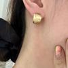 Cc Hecho a mano Cepillado Niebla Aguja de Plata S925 Zirconia Estrella de Alta Calidad Aretes en forma de C Aretes Simples Combinan con todo
