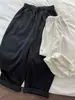 Pantalones Casuales Rectos Versátiles Cómodos de Cintura Alta Elásticos con Textura Estilo Coreano Ns para Mujer Invierno Nuevo Estilo 2141