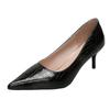 2025 Novo Outono Exportação Tamanho Grande Salto Alto, Salto Agulha Feminino, Sapatos Profissionais Pretos para Trabalho, Sapatilhas