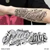 Tatuajes Temporales de Caligrafía Cursiva Inglesa de Hierbas para Hombres y Mujeres, Impermeables, de Larga Duración, Alta Gama, Realistas, No Reflectantes para Brazos y Pantorrillas
