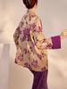 Novo Top Estilo Chinês com Toque de Luxo, Design Roxo Único, Jaqueta Abotoada para Mulheres, Coleção Outono M7035