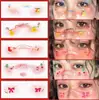 Adesivos de Rosto de Desenho Animado Transfronteiriços Fruta Dinossauro Arco-Íris Festival Personalizado Criativo Comércio Exterior Adesivos de Tatuagem de Transferência de Água Natal