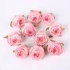 Flores Falsas, Flores Artificiales, Arreglo de Escena, Estilo Retro, Cabezas de Rosa con Borde Quemado, Materiales para Manualidades, Flores para Bodas, Decoración del Hogar
