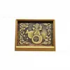 Artesanato de gravação em cobre retrô chinês, ornamentos do deus da fortuna, adequados para exposições e feriados, atacado de presentes banhados a ouro