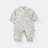 Mameluco para Bebé 22 Primavera Nuevo Estilo Étnico Chino Encaje Cheongsam Gateo Moda Nacional Mameluco para Bebé