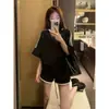 Conjunto Novo de Verão 2026 Soltinho de Manga Curta para Mulheres Esportivo Casual Romântico Calça Wide Leg Conjunto de Duas Peças Fashion Tendência