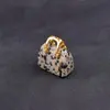 Ágata Natural Jade Cristal Piedra Cruda Mini Bolsita de Mano Decoración Pieza de Tallado DIY Adorno Pequeño Regalo Transfronterizo