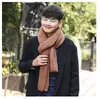 Fabricante de cachecóis para casais da Coreia do Sul cachecol de lã grosso de cor sólida de inverno cachecol de malha espesso alongado feminino vendas diretas de fábrica
