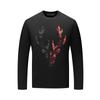 Camiseta de Manga Larga para Hombre, Primavera y Otoño 2026 Nueva Marca de Moda Corte Ajustado Cuello Redondo Camisa Básica Ropa Casual Ropa de Hombre con Pedrería