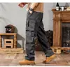 2026 Nuevos Pantalones de Trabajo Resistentes al Desgaste de Bolsillo Múltiple Versátiles de Pierna Recta Cargo para Hombre de Verano Finos