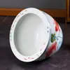 Fabricante de tanques de loto de cerámica de Jingdezhen, tanque grande para tortugas y peces, tanque grande de loto marino para patio, tanque de agua grande integrado