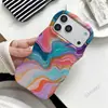 Capa de Celular Tk's Mais Vendida Artística Colorida Graffiti Mármore para iPhone 17 Apple 16Pm com Borda Ondulada