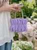 Bolsa de Ombro com Strass para Mulheres 2026 Verão Novo Estilo Elegante Feminino Plissada Corrente de Nuvem Bolsa Transversal