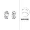 Brincos Torcidos de Prata Esterlina S925 com Diamante para Mulheres Leve Luxo Elegante Microincrustados Totalmente Diamantados Design de Personalidade Argola Brinco Brincos Atacado