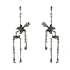 Aretes de Halloween, Aretes Aterradores y Peculiares, Aretes Personalizados de Esqueleto, Broqueles Exagerados, Venta al por Mayor Transfronteriza de Halloween