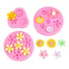 Varios Moldes de Silicona con Forma de Flor, Incluyendo Girasoles y Flores de Cinco Pétalos, para Chocolate, Pasteles de Fondant y Decoraciones de Postres