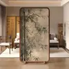 Biombo para Sala de Estar, Uso Doméstico, Madera Maciza, Oficina, Sala de Té, Dormitorio, Decoración de Bambú Estilo Zen, Pantalla de Asiento, Entrada