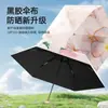 Guarda-chuva dobrável mini com padrão de pintura a óleo, plano, 40% de desconto, compacto e portátil, guarda-chuva de sol, proteção UV, guarda-chuva de sol com revestimento preto