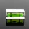 Nivelador cuadrado adhesivo de doble línea 15*15*40mm instrumento de nivel acrílico verde para medición de ingeniería accesorios de regla de nivel