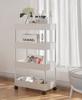 Estantería Móvil Portátil de Piso para Cocina Estantería de Almacenamiento Multicapa con Ruedas Baño Inodoro Estante de Plástico