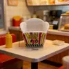 Simulação Restaurante de Fast Food Cesta Porta-Almoço Acessórios de Estrutura Mini Resina DIY Ímãs de Geladeira Presilhas de Cabelo Chaveiros Atacado