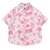 Camisa Floral Hawaiana de Manga Corta para Hombre, Holgada y Versátil, de Verano, Estilo Hong Kong, Marca de Moda de Hong Kong, Top Casual Atractivo