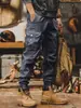 Pantalones de trabajo retro gruesos estilo americano para hombre, nueva colección otoño/invierno 2025, con cremallera y puños elásticos, adecuados para uso táctico al aire libre y casual
