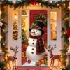 Cortina de puerta de Navidad, tela de fondo de puerta de poliéster, decoración de puerta para fiestas festivas, venta al por mayor transfronteriza, admite diseños personalizados basados en imágenes proporcionadas