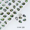 Dongzhou Crystal 4*6mm Gota d'Água Diamante Cintilante para Nail Art Acessórios de Nail Art com Diamantes em Forma de Asas de Borboleta de Vidro Dongzhou Fabricante
