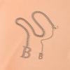 Collar de Metal con Letra B Europea y Americana 2023 para Mujer Ins Tendencia Lujo Ligero Diseño de Nicho Celebridad de Internet Combinación Perfecta Cadena de Lana B903