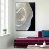 Pintura Decorativa Moderna Minimalista para Sala de Estar, Arte de Pared Oceánico Texturizado en Blanco y Negro, Arte Personalizado para Hotel, Mural para Vestíbulo