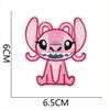 Pegatina de Tela Bordada Perro Robot Etiqueta Bordada para Computadora Parche de Dibujos Animados Perro Alienígena Ángel Pegatina Pegatina Bordada Bebé Interestelar
