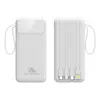 Cargador Rápido Transfronterizo Pd22.5W Power Bank Compartido con Cable Integrado, 20000Mah Fuente de Alimentación Móvil Universal Fabricante