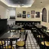 Mesa de Comedor Minimalista Italiana de Madera Maciza Negra, Mesa y Sillas de Comedor Retro para Cafetería Americana, Sillas de Diseñador para Restaurante Occidental