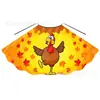 Capa de Acción de Gracias para Niños con Cordones, Disfraz de Fiesta Navideña, Venta al por Mayor de Fábrica, Capa para Niños con Patrón de Pavo