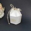 Caixa Hexagonal de Papel Kraft, Caixa de Doces para Casamento Estilo Iurta Mongol, Caixa de Presente Hexagonal para Lembrancinha de Casamento, Caixa de Papel para Embalagem
