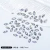 Manicure Pequeno Zircônia Branco Sapatilhas Invertidas Fundo Zircônia Joias para Manicure Mini 5A Coração Gota d'Água Marquise Zircônia Joias