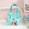 Bolsa Térmica Portátil Desenho Animado Bolsa de Almoço com Cordão Grande Capacidade Bolsa de Lona Moda Bolsa de Mão para Mãe Bolsa de Armazenamento