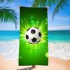 Toalla de playa de fútbol absorbente portátil para adultos Europa, América y Sudamérica toalla de baño transfronteriza fábrica de impresión digital temu generación al por mayor