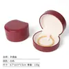 Caja de Joyería Roja Jujube de Media Ronda Caja para Anillos Caja para Colgante Pulsera Collar Caja de Adorno Caja de Empaque Caja de Regalo para Joyería Mayoreo