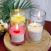 Vela de aromaterapia sin humo color creativo cera de soja vidrio planta aceite esencial luz interior fragancia fragancia ins regalo