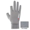 Guantes de Seda Helada para Hombre al por Mayor, Protección Solar, Guantes de Verano sin Dedos Antideslizantes, Guantes Finos Transpirables de Seda Helada para Pesca y Reparto