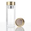 Fabricantes de origen gran capacidad creativo moda nuevo portátil taza de vidrio de alto borosilicato taza de separación de té
