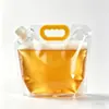 Bolsa Transparente Portátil con Boquilla, Bolsa Espesada para Cerveza Artesanal, Bolsa de Empaque para Alimentos Líquidos, Bebidas para Llevar, Sopa, Jugo, Leche