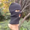 Gorro Cortavientos de Ciclismo Invierno Exterior Enmascarado Sombrero Frío para Hombres y Mujeres Gorro Cálido Agujero Único Agujero Doble